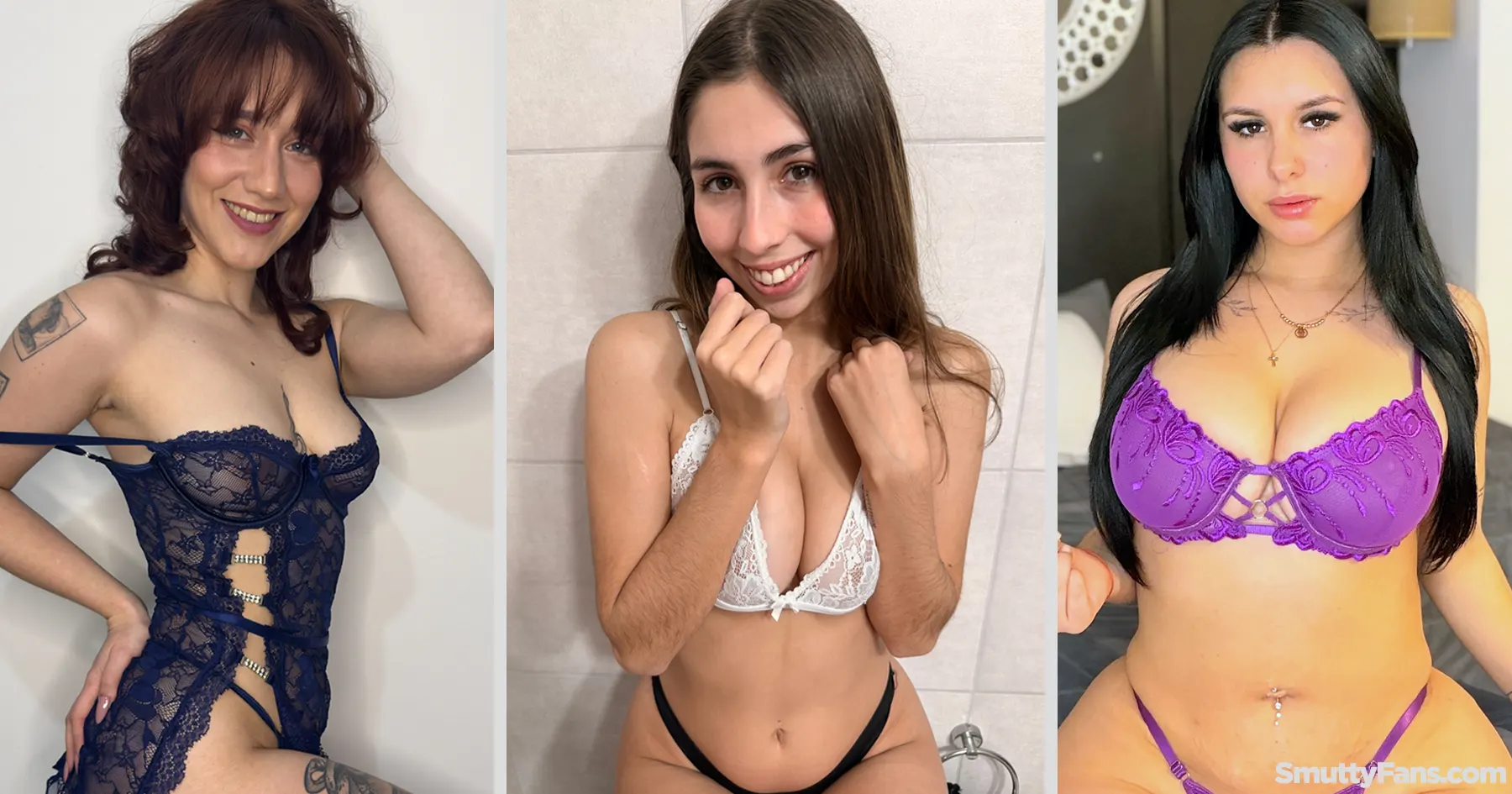 three Tentacle OnlyFans models in lingerie